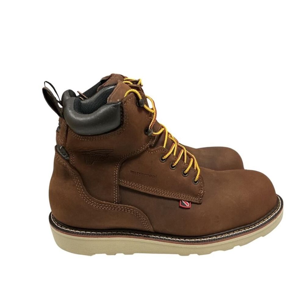 Red Wing Mens Lace-up Steel Toe Work Boots 10 D Waterproof Slip Oil Resistant - Picture 3 of 10